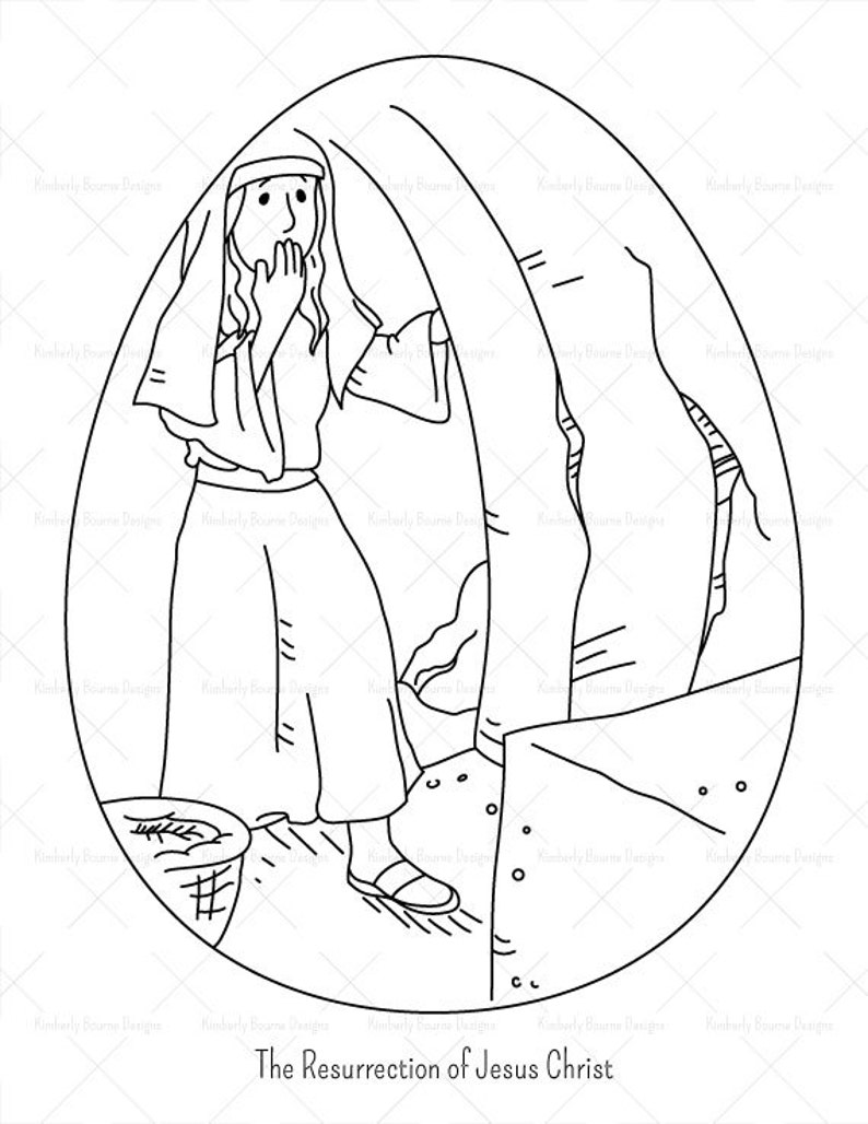 The Resurrection of Jesus Christ Easter File Folder Game and BONUS Coloring Pages LDS Primary 01 Lesson 45 Downloadable PDF image 3