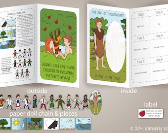 Adamo ed Eva furono creati a immagine del Padre Celeste - Cartella gioco e pagine da colorare BONUS (LDS Primaria 01 - Lezione 14) - Scarica PDF