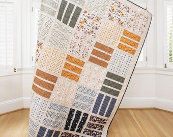 6 Sizes Nautical News Quilt Pattern, PDF DIGITAL DOWNLOAD, Baby Lap Throw Twin Queen King, Layer Cake, Quick and Easy, Busy Hands Quilts