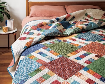 6 Sizes Home Awaits Quilt Pattern, PDF DIGITAL DOWNLOAD, Baby Lap Throw Twin Queen King, Layer Cakes, Easy Quilt Patterns, Busy Hands Quilts
