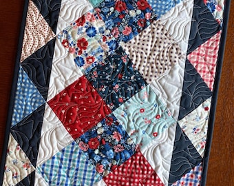 6 Sizes Jolie Quilt Pattern, PDF DIGITAL DOWNLOAD, 3 Runner sizes and 3 Topper / Wall Hanging sizes, Charm Square Packs, Busy Hands Quilts