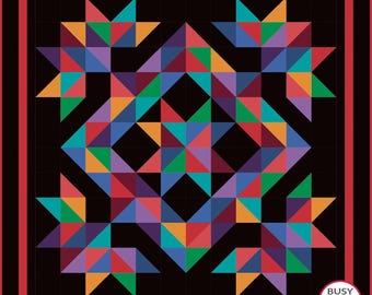 5 storlekar nyckfullt quiltmönster PDF DIGITAL NEDLADDNING, Charms Squares frågor och svar, babypläd Twin Queen King, enkelt quiltmönster, stjärnquiltmönster