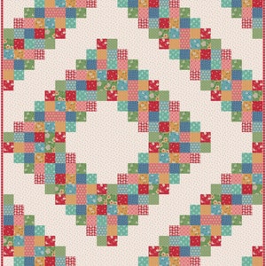 5 misure modello trapunta Grandpa's Barn PDF DOWNLOAD DIGITALE, coperta per neonati Twin Queen King, usa rotoli di gelatina o quarti di grasso, trapunte Busy Hands