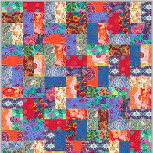 5 Sizes Oh Happy Day Quilt Pattern PDF DIGITAL DOWNLOAD, Baby Throw Twin Queen King, Fat Quarters, Easy Quilt Patterns, Busy Hands Quilts