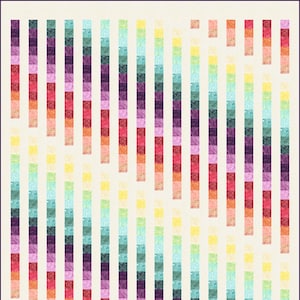 Easy Bargello Quilt Pattern IMPERFECT, PRINTED, Rainbow Ombre Jelly ...