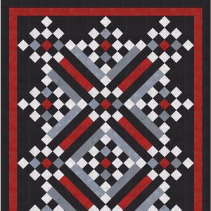 5 Sizes Sweet Caroline II Quilt Pattern, PRINTED, Lap Throw Twin Queen King, Just 5 Fabrics, Easy Strip Pieced Patchwork, Busy Hands Quilts