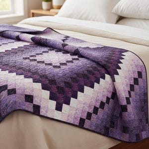 4 Sizes Around the World Quilt Pattern PAPER, Baby Lap Throw Queen, Strip Pieced Pattern, Myra Barnes of Busy Hands Quilts