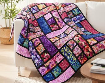 6 Sizes Blessings Quilt Pattern PDF DIGITAL DOWNLOAD, Baby Throw Twin Queen King, Fat Quarter Friendly, Quick and Easy, Busy Hands Quilts