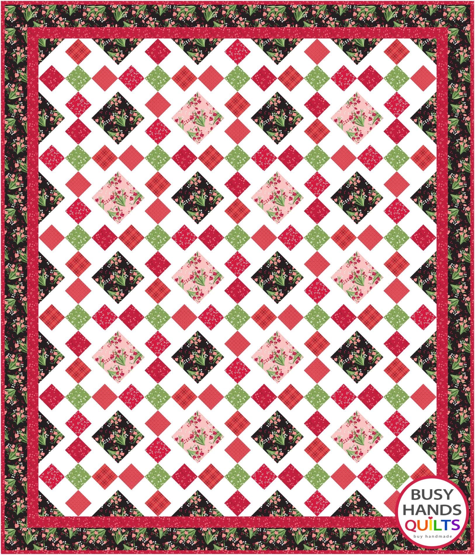 6 Sizes Granny's Square Patch Quilt Pattern, PDF DIGITAL DOWNLOAD, Baby ...