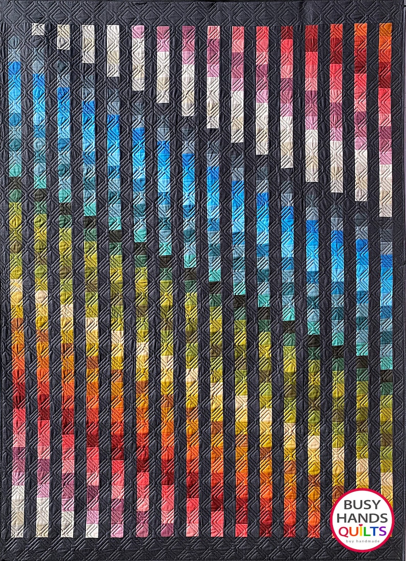 Easy Bargello Quilt Pattern PDF DIGITAL DOWNLOAD, Rainbow Ombre Jelly ...