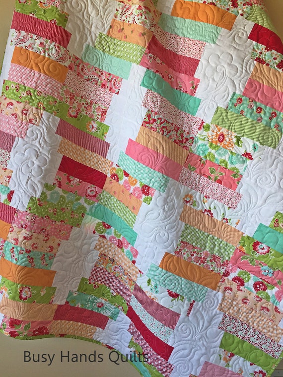 Jelly Roll Quilt Size Chart