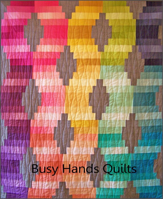 Jelly Roll Waves Pdf Quilt Pattern In 6 Sizes From Baby To King Baby Quilt Pattern Jelly Roll And Fq Friendly Myra Barnes Busy Hands Quilts