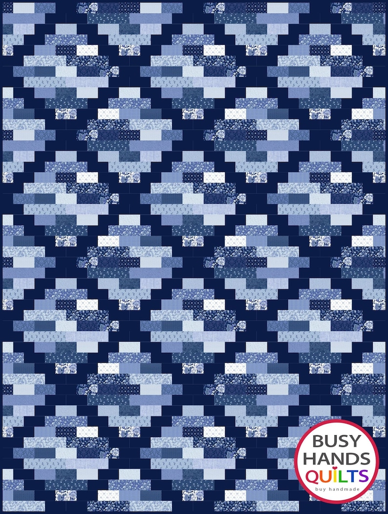 4 Sizes Hampton Court Quilt Pattern PRINTED Throw Twin Queen Etsy