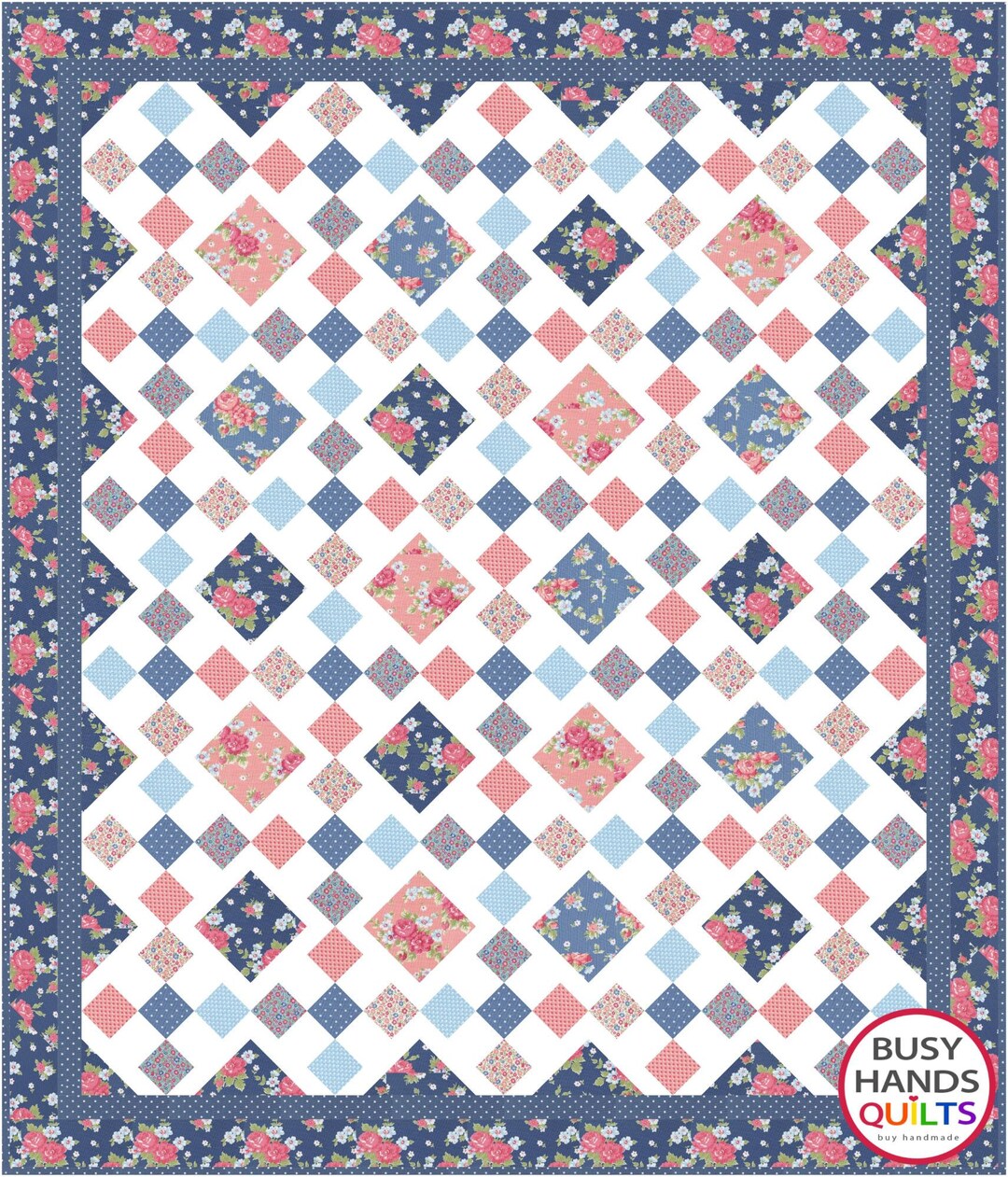6 Sizes Granny's Square Patch Quilt Pattern, PDF DIGITAL DOWNLOAD, Baby ...