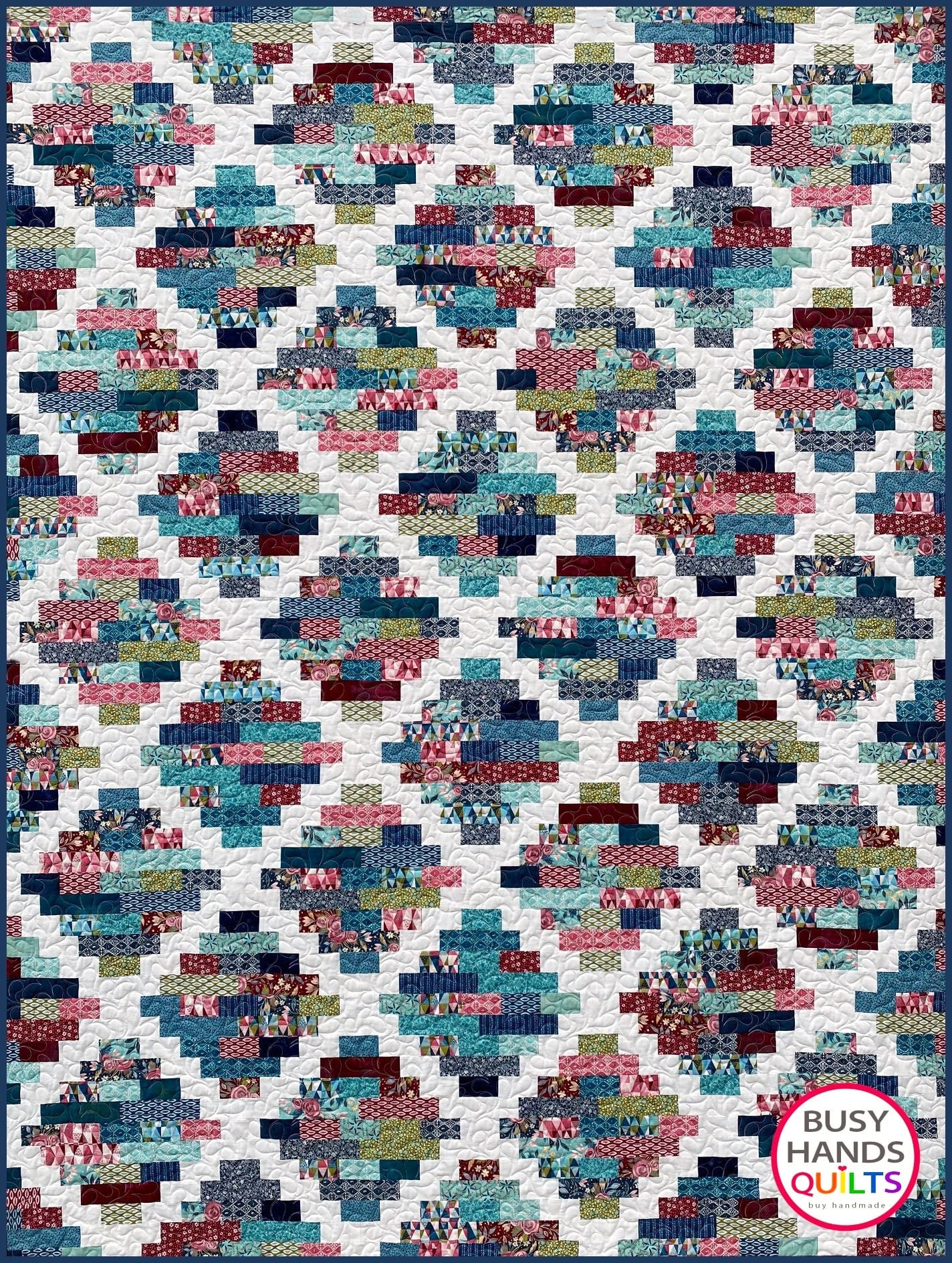 4 Sizes Hampton Court Quilt Pattern, PDF DIGITAL Download, Throw Twin Queen King, FQ Quilt Patterns, Easy Quilt Patterns, Busy Hands Quilts