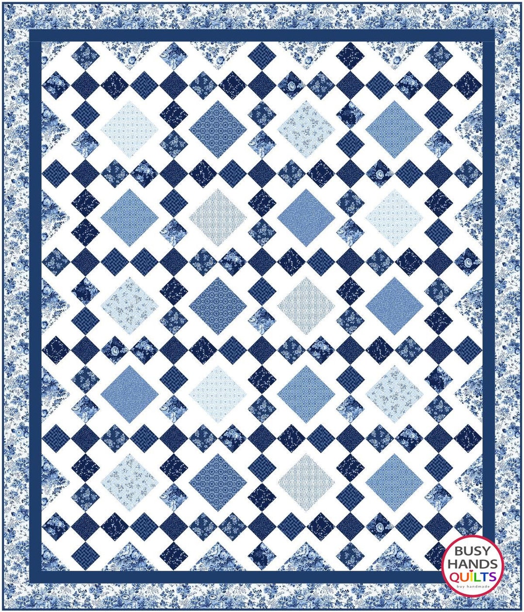 6 Sizes Granny's Square Patch Quilt Pattern, PDF DIGITAL DOWNLOAD, Baby ...