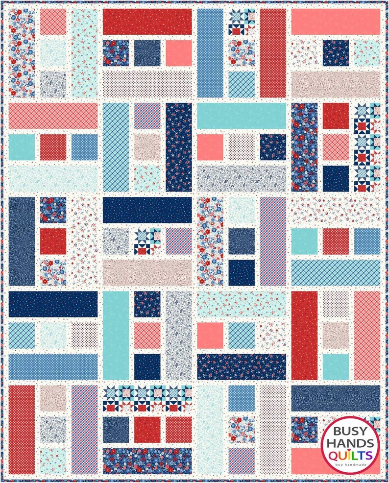6 storlekar Blessings Quiltmönster PDF DIGITAL NEDLADDNING, Baby Throw Twin Queen King, Fat Quarter Friendly, Snabbt och enkelt, Busy Hands Quilts bild 7