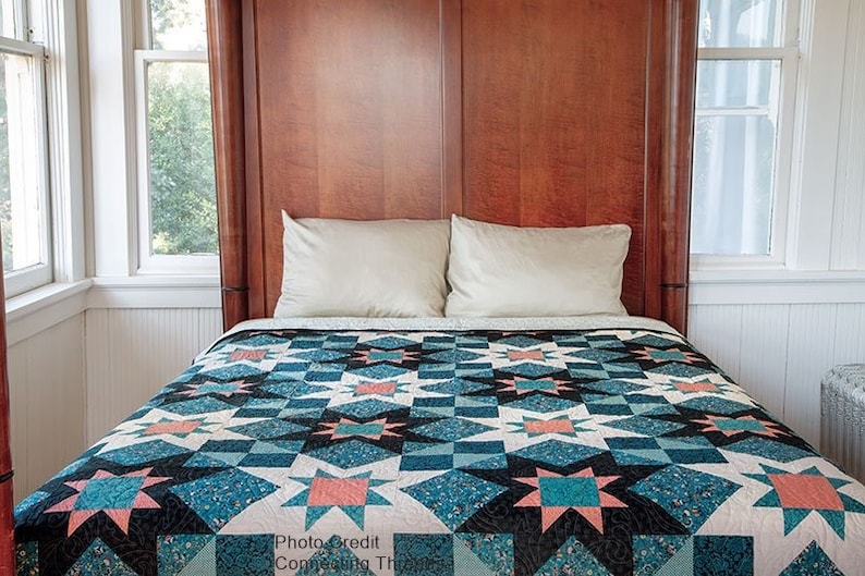 Adeline Quilt Pattern PRINTED in 4 Sizes-Throw Twin Queen King-Yardage Friendly-Easy Quilt Patterns by Myra Barnes of Busy Hands Quilts