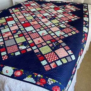 4 Sizes A Scrappy Life Quilt Pattern PRINTED, Throw Twin Queen King, FQ ...