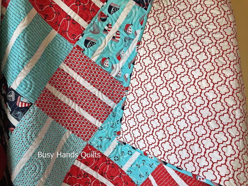 Nautical News Quilt Pattern PDF in 6 Sizes from Baby to Etsy