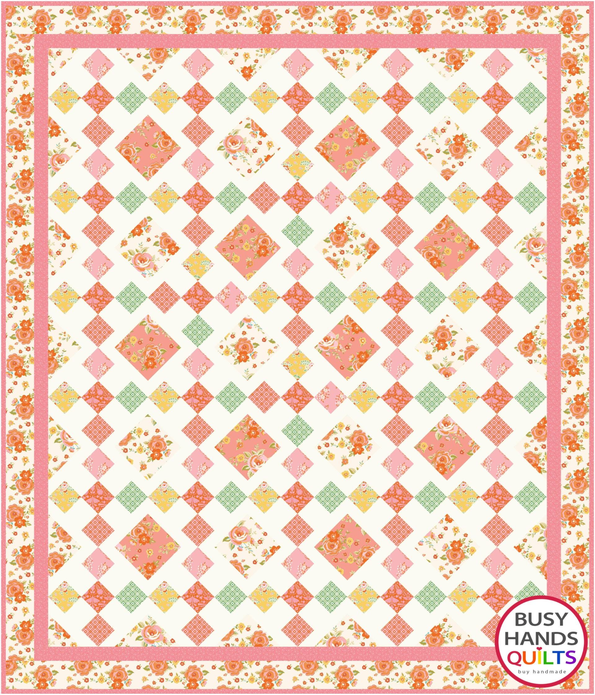 6 Sizes Granny's Square Patch Quilt Pattern, PDF DIGITAL DOWNLOAD, Baby ...