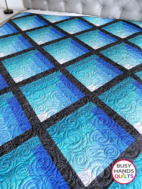 QUILT KIT Waterfall Throw or Queen Size Pattern Not Etsy
