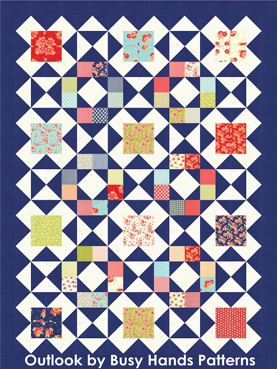 Outlook Quilt Pattern PDF in 6 Sizes from Baby to King-Layer Cake-Easy Quilt Patterns-Baby Quilt Patterns-Myra Barnes of Busy Hands Quilts