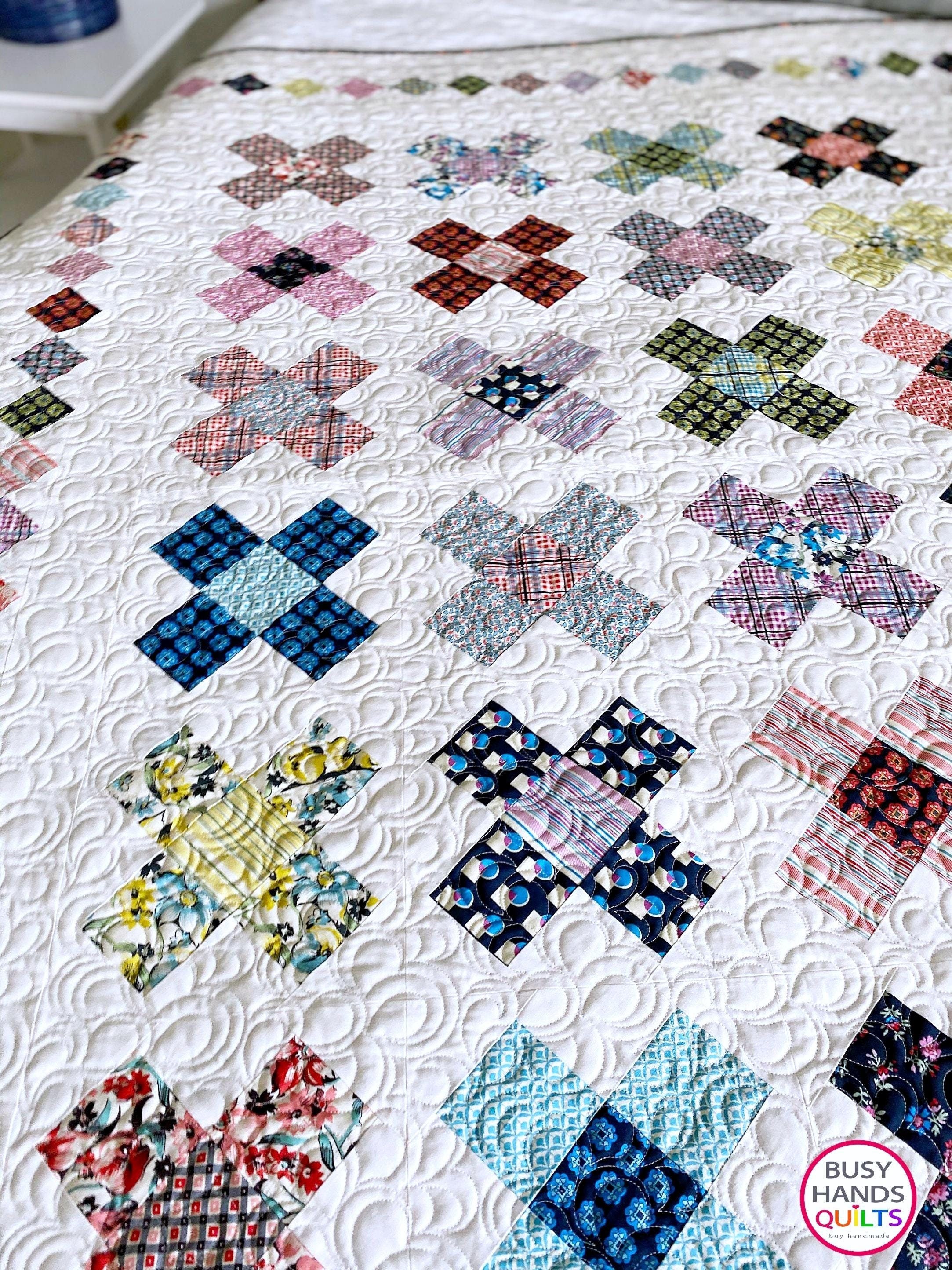 Spring Belle Quilt Pattern 4 Sizes Belle Quilt Pattern PAPER, Layer Cake Quilt Pattern, Throw Twin ...