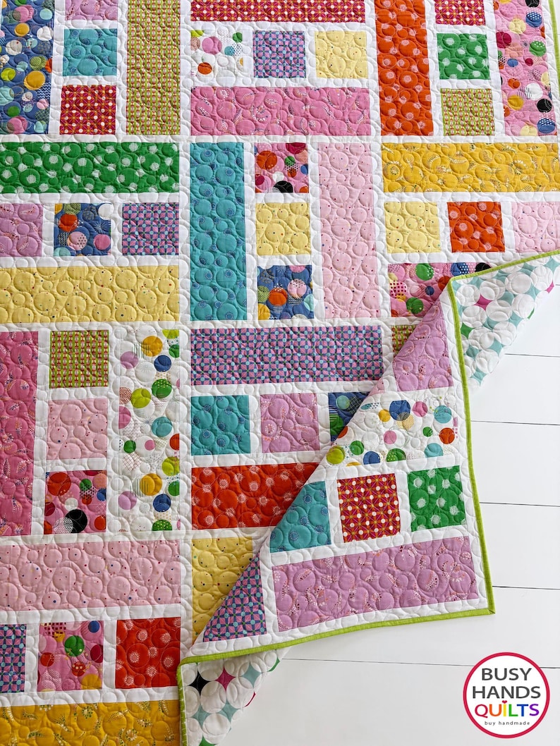 6 storlekar Blessings Quiltmönster PDF DIGITAL NEDLADDNING, Baby Throw Twin Queen King, Fat Quarter Friendly, Snabbt och enkelt, Busy Hands Quilts bild 9