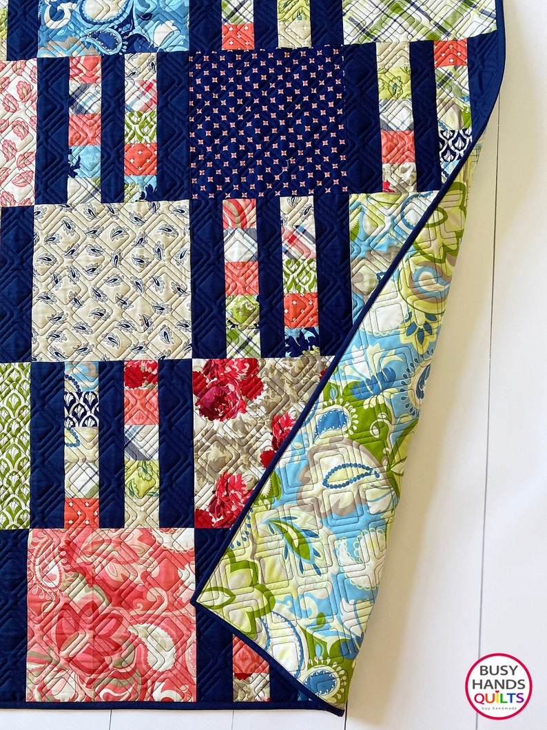 Picket Fence Quilt Pattern PDF in 7 Sizes from Baby to Etsy