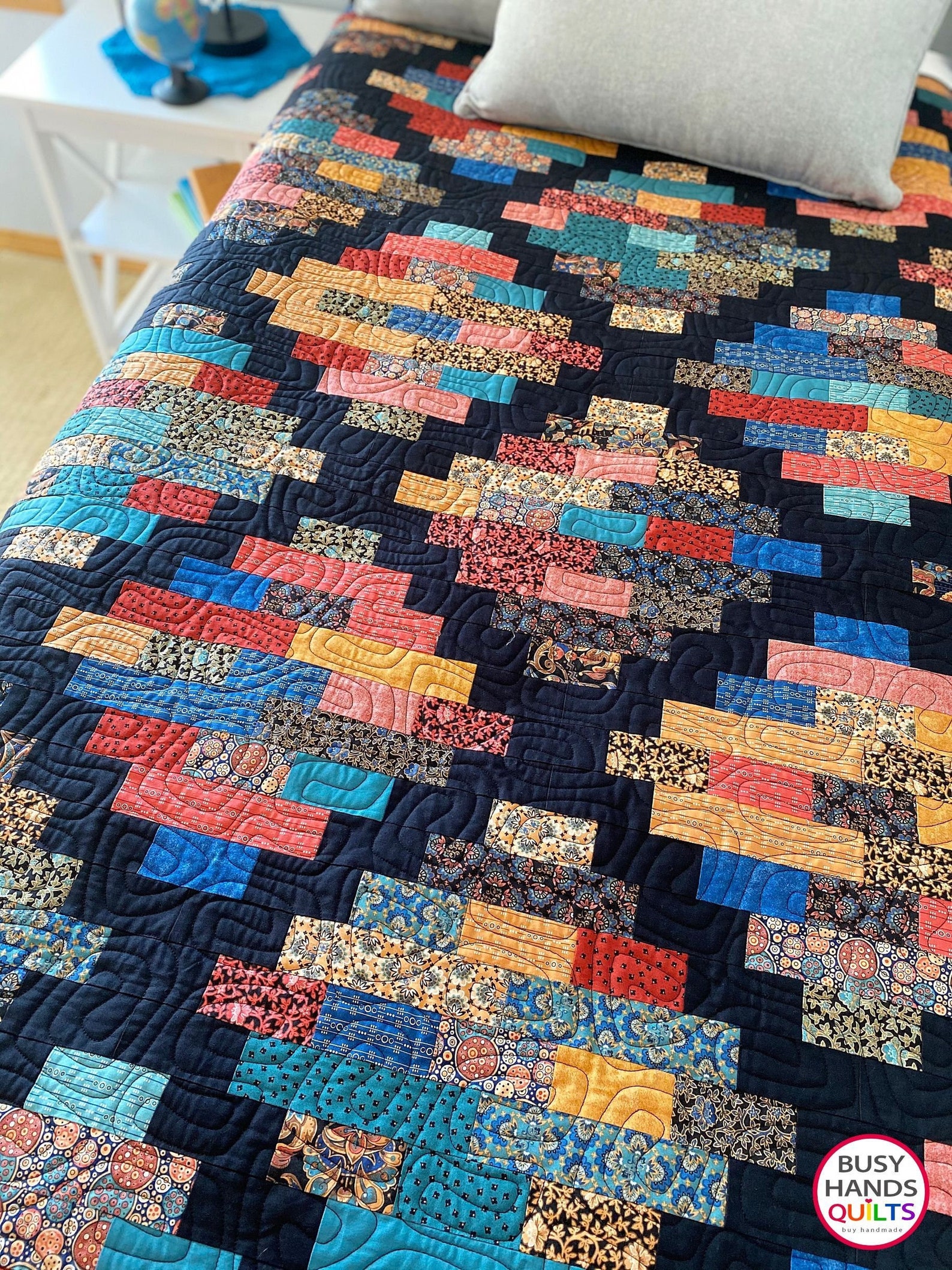 4 Sizes Hampton Court Quilt Pattern PRINTED Throw Twin Queen Etsy