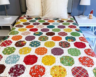 Handmade Wild Blooms Throw Quilt READY TO SHIP in Fall Autumn Colors Heirloom Quality by Myra Barnes Busy Hands Quilts