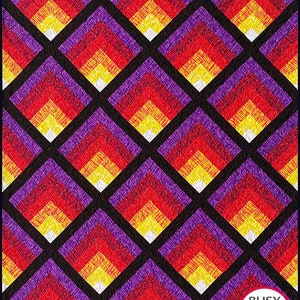 2 Sizes Waterfall II Quilt Pattern PRINTED, Throw and Queen Sizes, Ombre Gradating Pattern, Colorwash Log Cabin Blocks, Busy Hands Quilts image 5