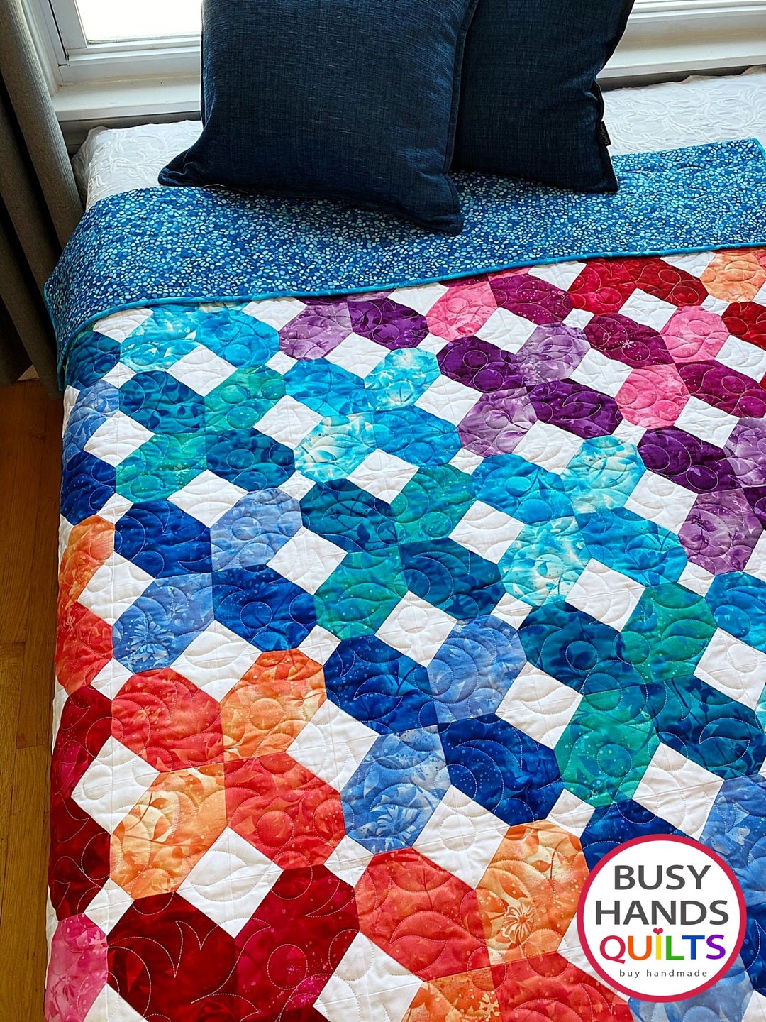 8 Sizes Glimmer Quilt Pattern PRINTED, Easy and Quick, 8 Sizes Baby to