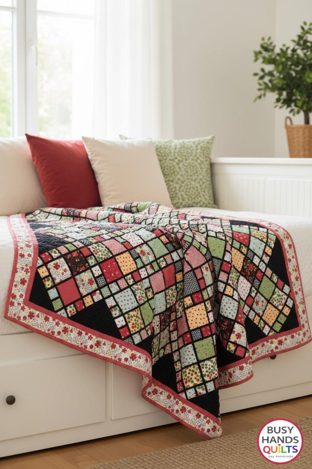4 Sizes A Scrappy Life Quilt Pattern, PDF DIGITAL Download, Throw Twin ...