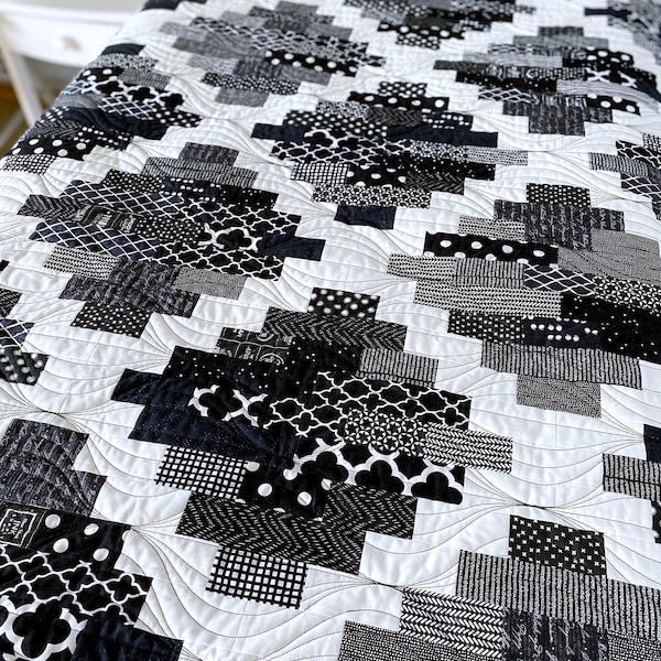 Hampton Court-quiltpatroon 4 maten, digitale download pdf, Throw Twin Queen King, FQ-quiltpatronen, eenvoudige quiltpatronen, drukke handen-quilts