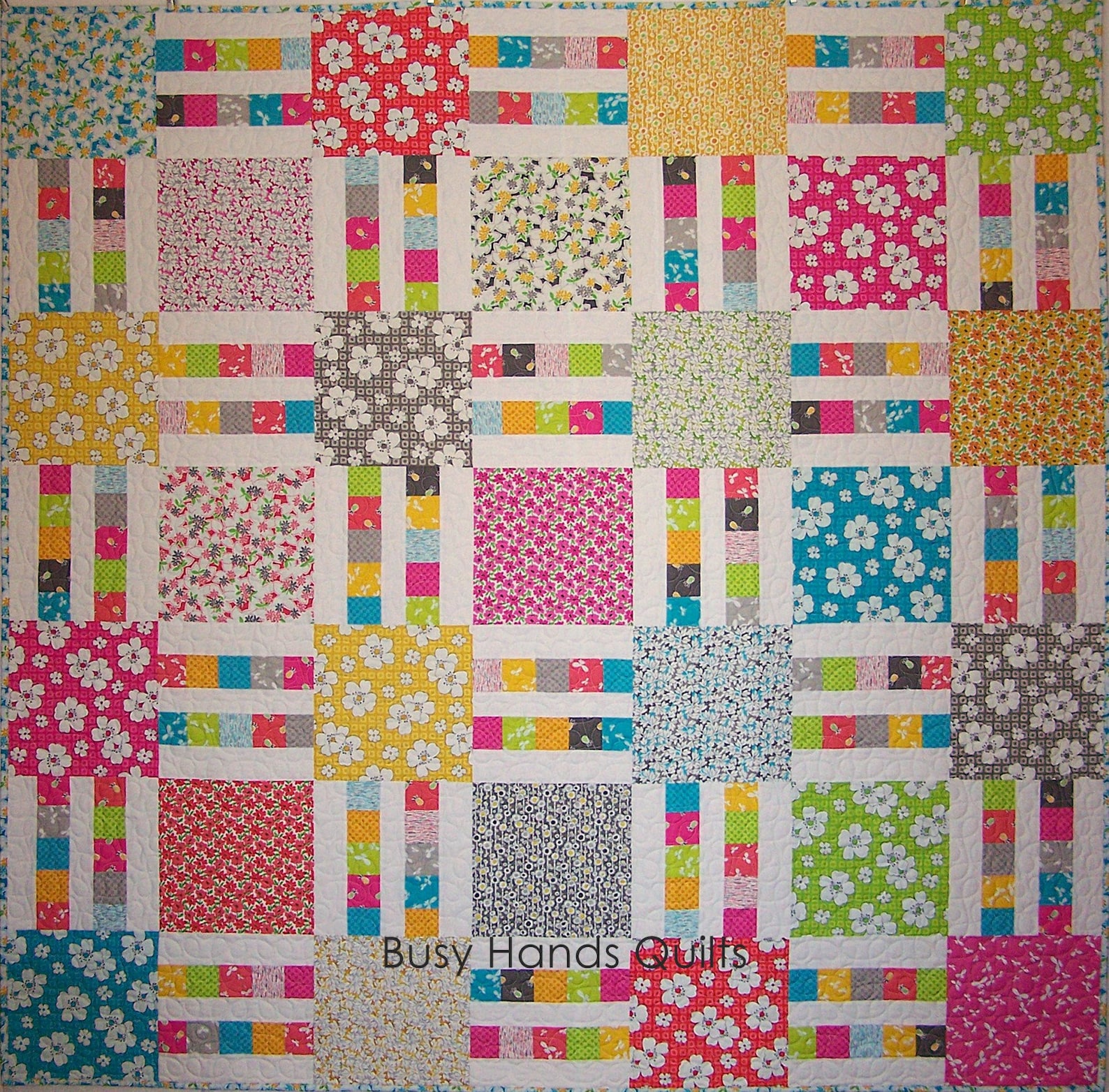Picket Fence Quilt Pattern PDF in 7 Sizes from Baby to Etsy