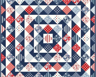 5 Sizes Skip to My Lou Quilt Pattern, PDF DIGITAL DOWNLOAD, Baby Throw Twin Queen King, Charm Squares Layer Cakes, Busy Hands Quilts