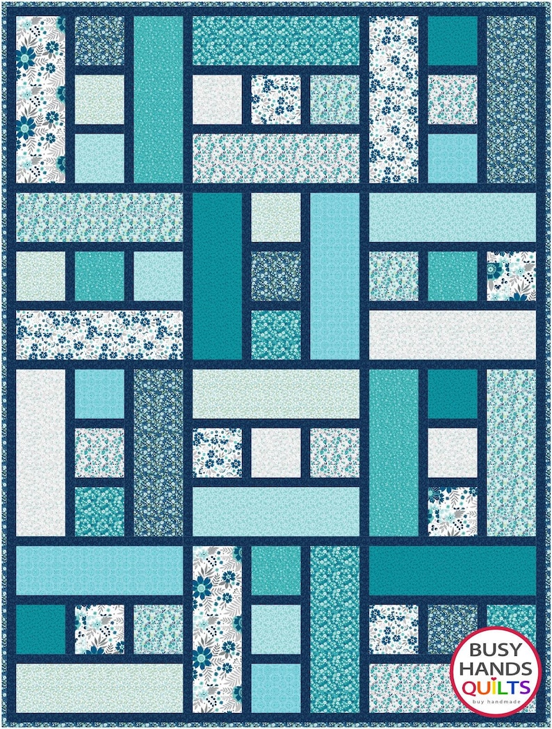 6 storlekar Blessings Quiltmönster PDF DIGITAL NEDLADDNING, Baby Throw Twin Queen King, Fat Quarter Friendly, Snabbt och enkelt, Busy Hands Quilts bild 6