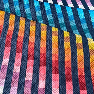 Easy Bargello Quilt Pattern PDF DIGITAL DOWNLOAD, Rainbow Ombre Jelly ...