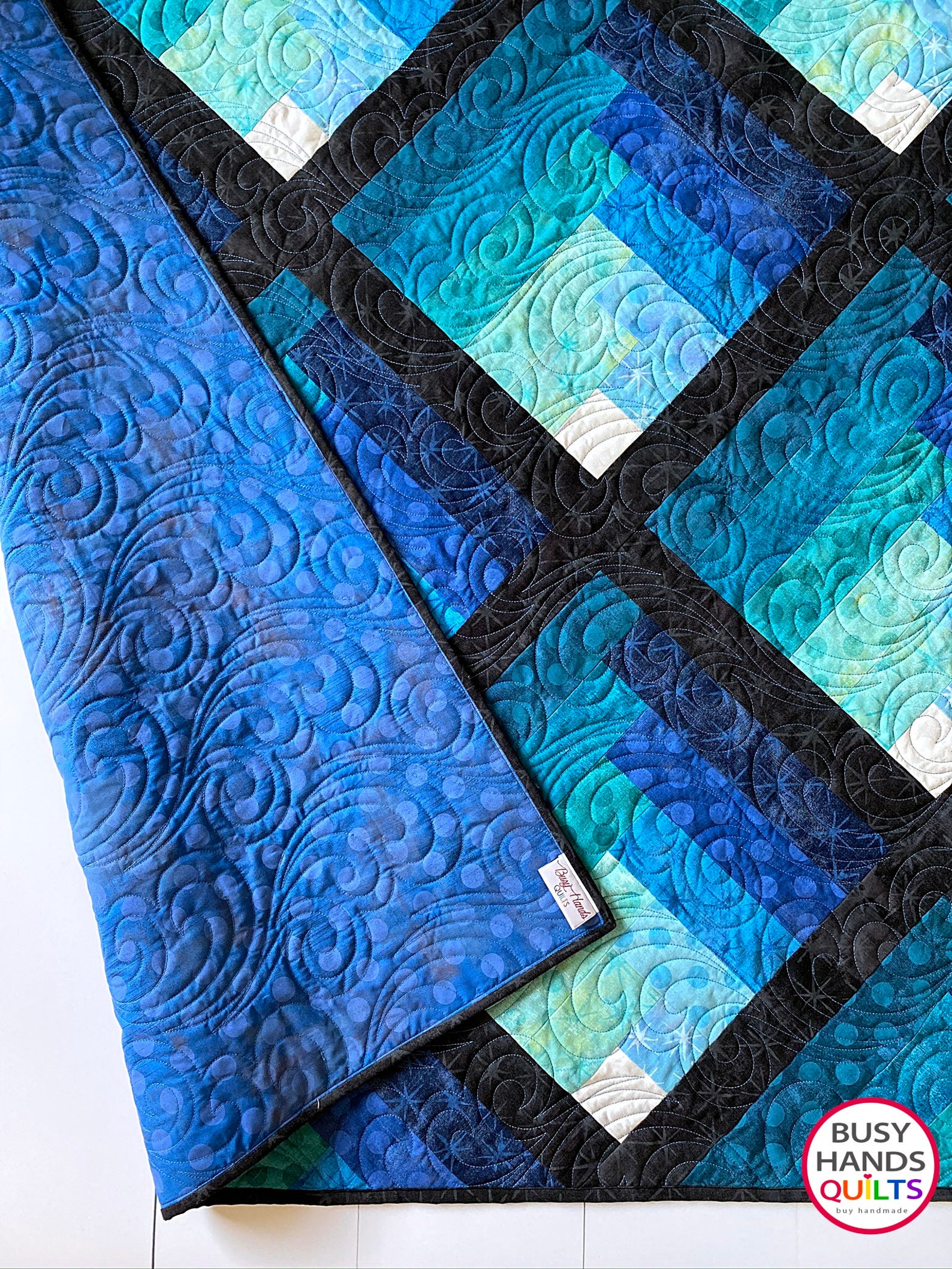 Waterfall Quilt Pattern PDF Two Color Ombre Gradating Etsy