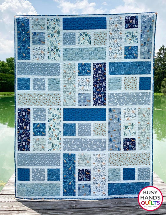 6 Sizes Blessings Quilt Pattern PDF DIGITAL DOWNLOAD, Baby Throw Twin Queen King, Fat Quarter Friendly, Quick and Easy, Busy Hands Quilts