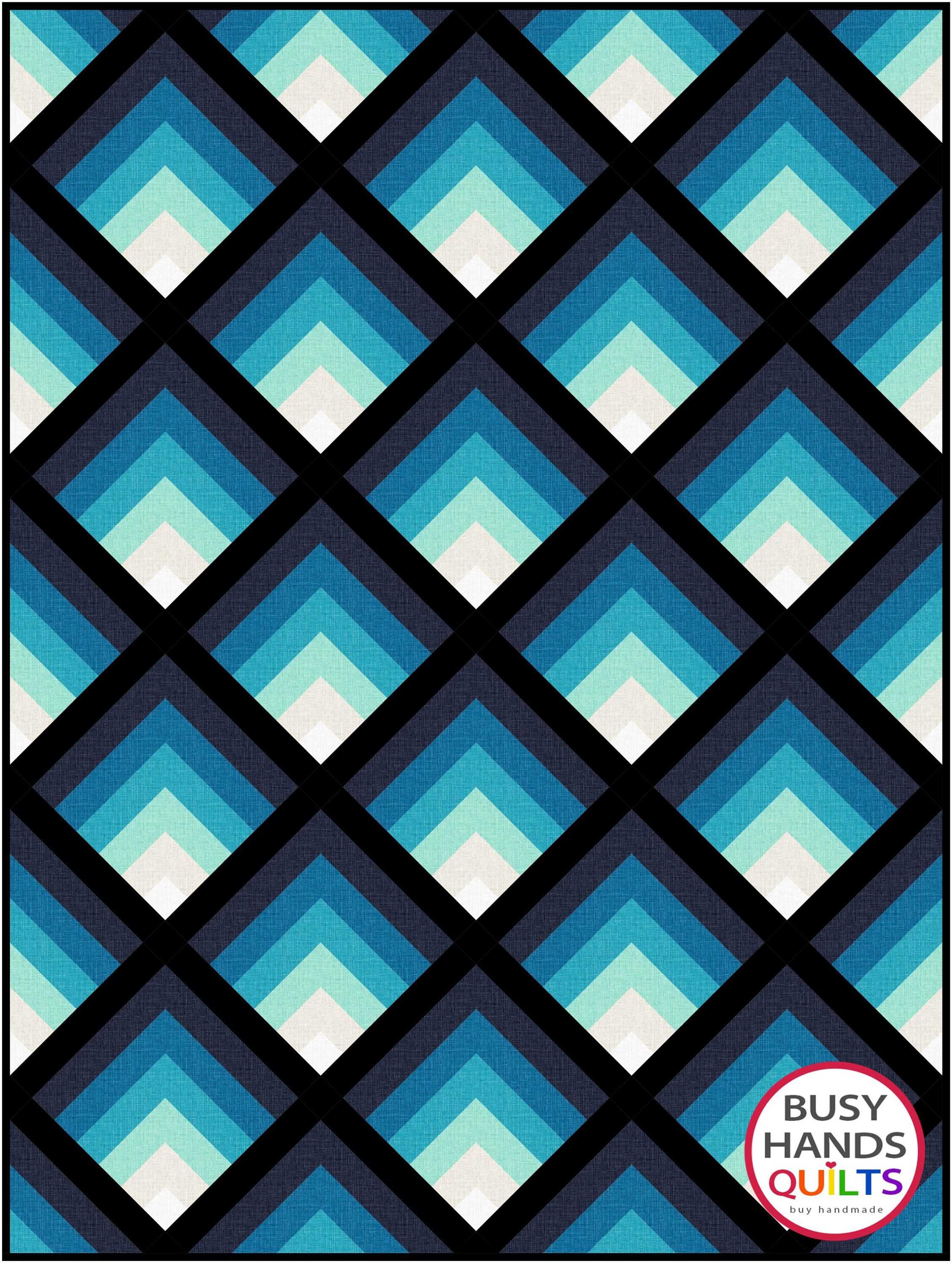 2 Sizes Waterfall II Quilt Pattern PRINTED Throw and Queen - Etsy Australia