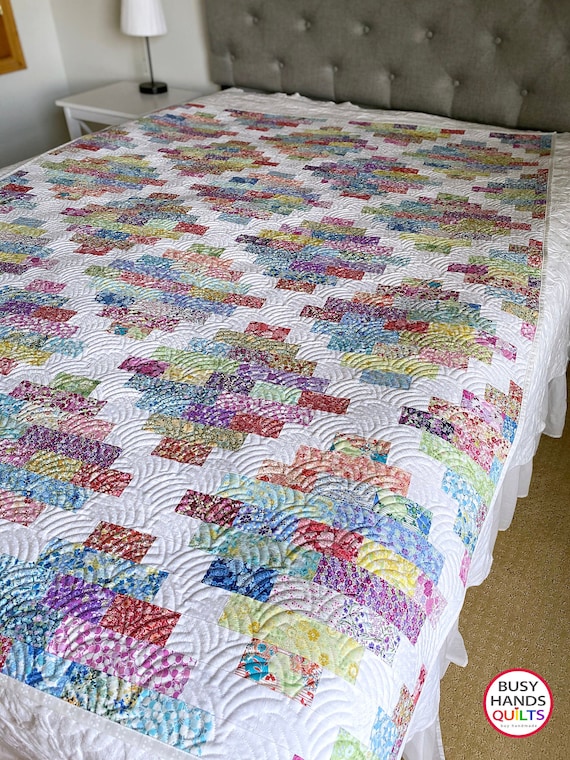 4 Sizes Hampton Court Quilt Pattern PRINTED Throw Twin Queen Etsy