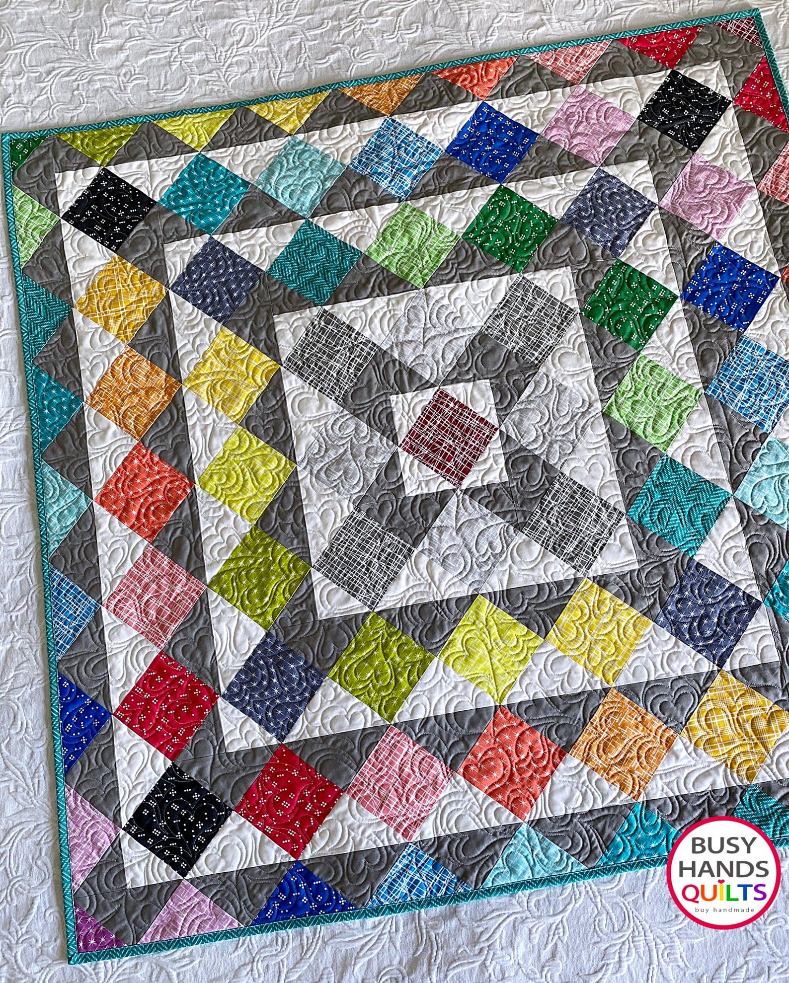 5 Sizes Skip to My Lou Quilt Pattern PRINTED Baby Throw Twin Etsy