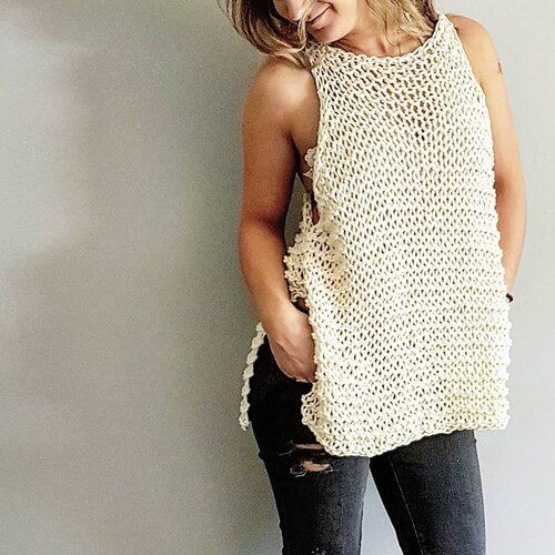 Knitting Pattern for the Knotty Crop Top Festival Crop Knit - Etsy ...