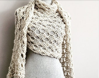 Knitting Pattern for the Hyggelig Wraparound - Knitting pattern for shawl, scarf  pattern, scarf with tassels knitting pattern, knit wrap