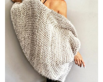 Slouchy Yoga Shrug, Slouchy Knit Shrug: Fuzzy Oversized Cardigan, girlfriend sweater