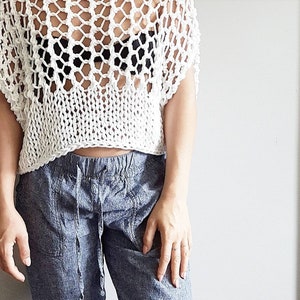 Knitting Pattern for the Knotty Crop Top Festival Crop Knit - Etsy