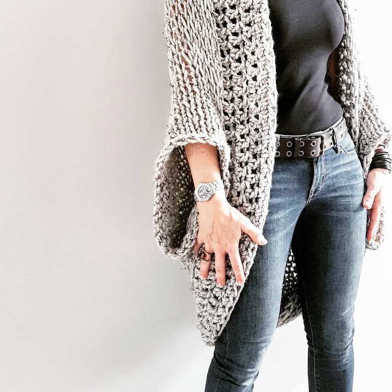 Oversized Shrug Knitted Shrug Chunky Knit Top Knit Etsy